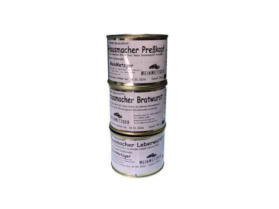 3 Dosen Hausmacher Wurst je 200g online kaufen bestellen | MeinMetzger ...