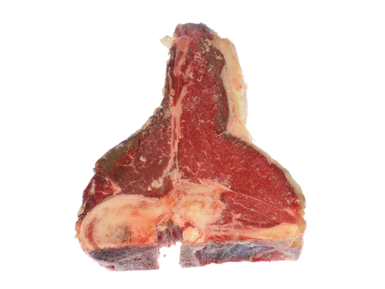 Alte Kuh, Dark red old cow - T-Bone Steak aus Galizien