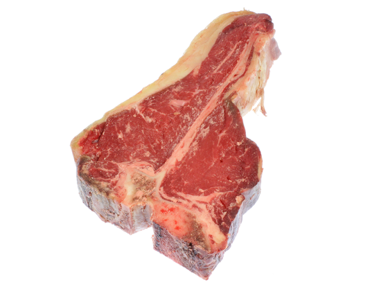 Alte Kuh, Dark red old cow - T-Porterhouse Steak aus Galizien 