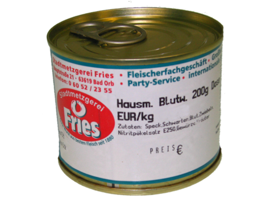Hausmacher Blutwurst Inhalt 200 g