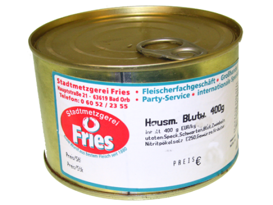 Hausmacher Blutwurst Inhalt 400 g