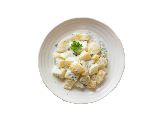 Pellkartoffelsalat hausgemacht mit Mayonnaise
