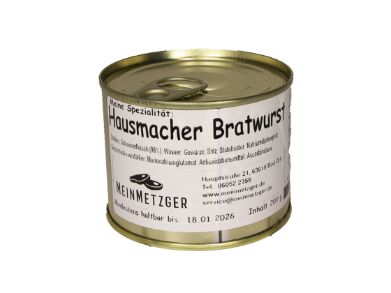 Hausmacher Bratwurst Inhalt 200 g