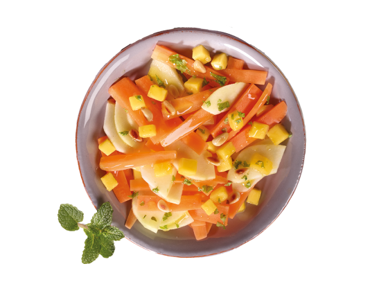 Karotten-Mango-Apfel-Salatk