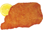 Schweineschnitzel gebraten, 1 Portion