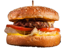 Spicy Burger - Rindfleischburger mit Spicy Dressing im Brioche Bun