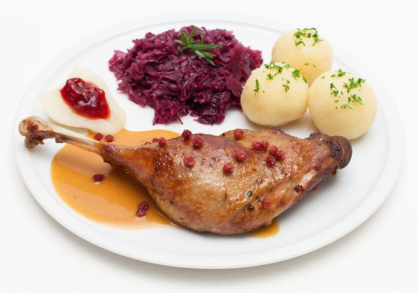 Gänsekeulen 2 Stück - Serviervorschlag